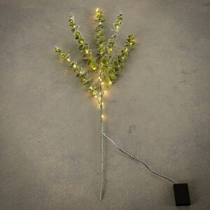 Светящаяся ветка Эвкалипт Майсана 90 см, 50 теплых белых LED ламп, таймер, на батарейках, IP44 Edelman фото 9