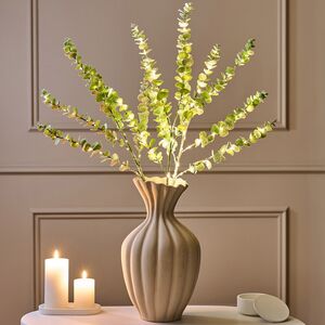 Светящаяся ветка Эвкалипт Майсана 90 см, 50 теплых белых LED ламп, таймер, на батарейках, IP44 Edelman фото 1