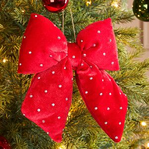 Бант на елку Bomont - Crystal Elegant 17*15 см алый Edelman фото 1