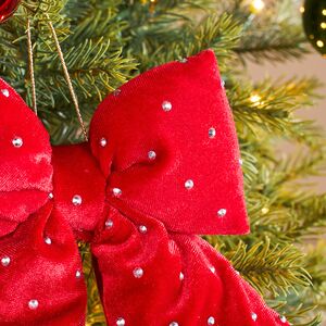 Бант на елку Bomont - Crystal Elegant 17*15 см алый Edelman фото 2