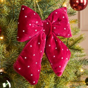 Бант на елку Bomont - Crystal Elegant 17*15 см бордовый Edelman фото 1