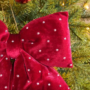 Бант на елку Bomont - Crystal Elegant 23*20 см бордовый Edelman фото 2