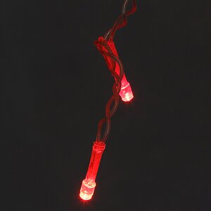 Гирлянда для дома Сосульки 3*0.4 м, 120 красных LED ламп, прозрачный ПВХ, соединяемая Царь Елка фото 2