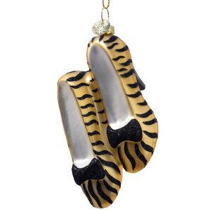 Стеклянная елочная игрушка Туфелька на Бал де Элизе: Тигровый принт 11 см, подвеска Kaemingk фото 1
