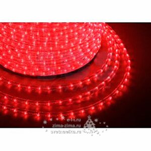 Дюралайт светодиодный трехжильный 13 мм, 100 м, красные LED лампы Neon-Night фото 1