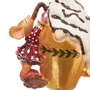 Елочная игрушка Сладкая Жизнь Мышки Милы 11 см, подвеска, стекло Winter Deco фото 3