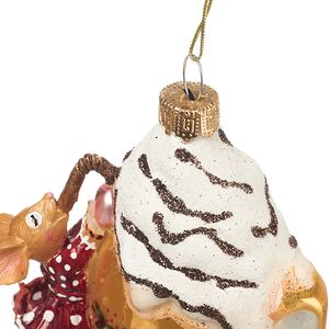 Елочная игрушка Сладкая Жизнь Мышки Милы 11 см, подвеска, стекло Winter Deco фото 5