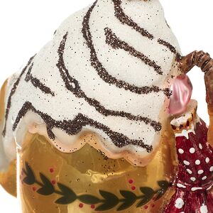 Елочная игрушка Сладкая Жизнь Мышки Милы 11 см, подвеска, стекло Winter Deco фото 6