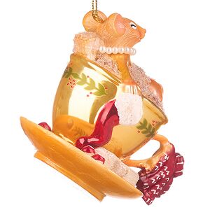 Елочная игрушка Сладкая Жизнь Мышки Чейзи 11 см, , подвеска, стекло Winter Deco фото 9