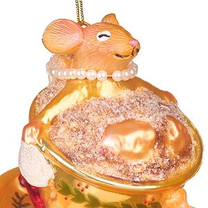 Елочная игрушка Сладкая Жизнь Мышки Чейзи 11 см, , подвеска, стекло Winter Deco фото 2