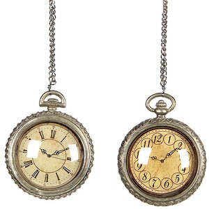 Елочная игрушка "Старинные часы" римские цифры, 9*10*3 см, серебро Edelman фото 2