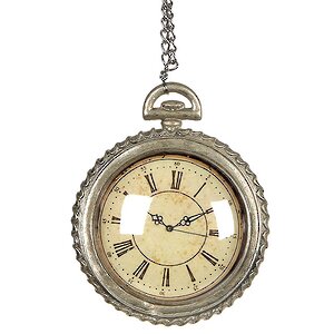 Елочная игрушка "Старинные часы" римские цифры, 9*10*3 см, серебро Edelman фото 1
