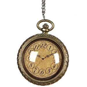 Елочная игрушка "Старинные часы" арабские цифры, 9*10*3 см, золото Edelman фото 1