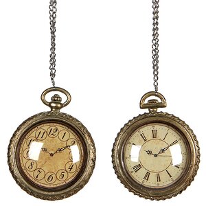 Елочная игрушка "Старинные часы" римские цифры, 9*10*3 см, золото Edelman фото 2