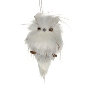 Елочная игрушка Сова на Веточке 16*8*4 см белая, подвеска Edelman фото 1