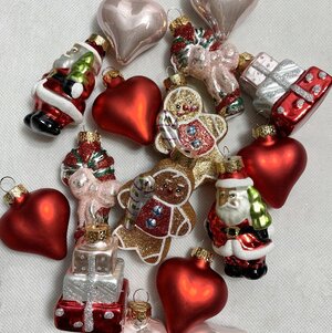 Набор стеклянных елочных игрушек Christmas Mood: Romantic 5-8 см, 16 шт Kaemingk фото 5