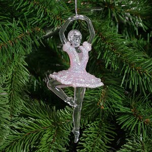 Елочная игрушка Балерина в нежно-розовом 15 см, подвеска Царь Елка фото 3
