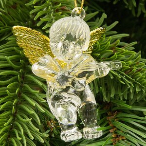 Елочная игрушка Ангел с Золотыми Крылышками 7 см, подвеска Holiday Classics фото 7