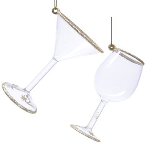Елочная игрушка Хрустальный Звон - Винный Бокал 10 см, стекло, подвеска Kaemingk фото 3