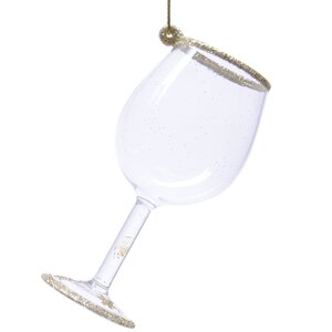 Елочная игрушка Хрустальный Звон - Винный Бокал 10 см, стекло, подвеска Kaemingk фото 1