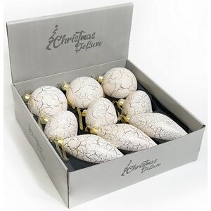 Набор стеклянных игрушек Ceres Framme 8-12 см, 9 шт Christmas Deluxe фото 3