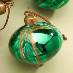 Набор стеклянных елочных игрушек Divorze Verde 8 см, 9 шт Christmas Deluxe фото 5