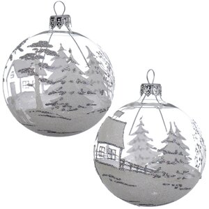 Набор стеклянных шаров Зимний Лес 8 см, 6 шт Kaemingk фото 2