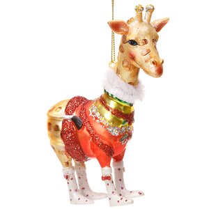 Елочная игрушка Гламурный Жираф 15 см, подвеска Holiday Classics фото 3