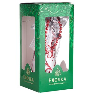 Стеклянная елочная игрушка Колокольчик Красный 8.5 см, подвеска Фабрика Елочка фото 3