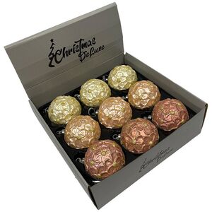 Набор стеклянных шаров Rosolina - Flower Meadow 8 см, 9 шт Christmas Deluxe фото 3