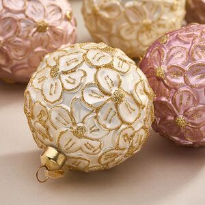 Набор стеклянных шаров Rosolina - Flower Meadow 8 см, 9 шт Christmas Deluxe фото 6