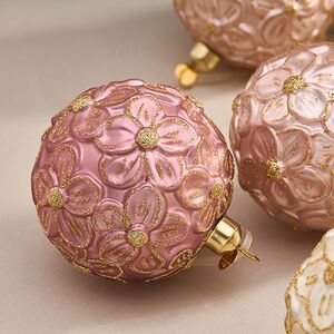 Набор стеклянных шаров Rosolina - Flower Meadow 8 см, 9 шт Christmas Deluxe фото 7