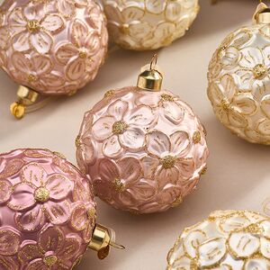 Набор стеклянных шаров Rosolina - Flower Meadow 8 см, 9 шт Christmas Deluxe фото 2