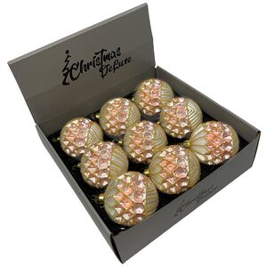 Набор стеклянных шаров Roncade - Rose Gold 8 см, 9 шт Christmas Deluxe фото 4