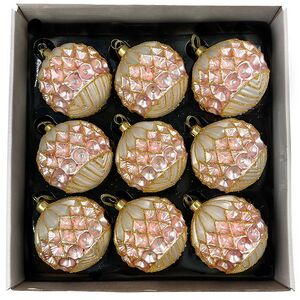 Набор стеклянных шаров Roncade - Rose Gold 8 см, 9 шт Christmas Deluxe фото 5