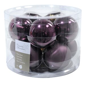 Набор стеклянных шаров 6 см темно-фиолетовый mix, 10 шт Kaemingk фото 1