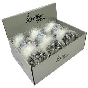Набор стеклянных шаров Fluffy Feather 10 см, 6 шт Christmas Deluxe фото 4