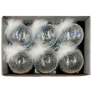 Набор стеклянных шаров Fluffy Feather 10 см, 6 шт Christmas Deluxe фото 7