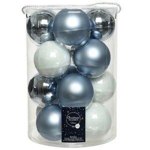 Коллекция стеклянных шаров Арктические Сны 8 см, 16 шт