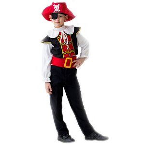 Карнавальный костюм Пират со шляпой, рост 122-134
