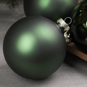 Набор стеклянных шаров 10 см зеленый бархат mix, 4 шт Winter Deco фото 2