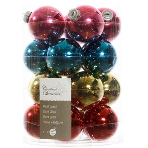 Коллекция стеклянных шаров Рождественские Сны 6 см, 20 шт Kaemingk фото 1