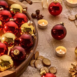 Коллекция стеклянных шаров Золотая Осень 6 см, 20 шт Kaemingk фото 2