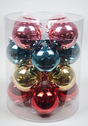 Коллекция стеклянных шаров Рождественские Сны 8 см, 16 шт Kaemingk фото 1