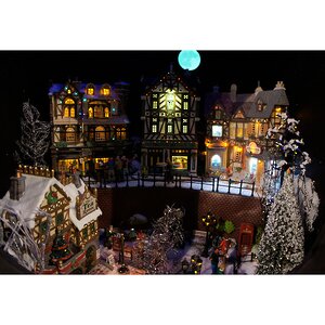 Домик Рождественский с оленями на крыше, 22*26*18 см, музыка, подсветка Lemax фото 3