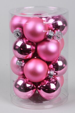 Набор стеклянных шаров 6 см розовый mix, 16 шт Kaemingk фото 1