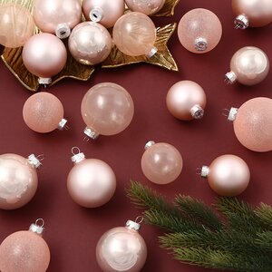 Набор стеклянных шаров Color Symphony: Розовый бутон, 5-7 см, 42 шт Kaemingk фото 2