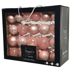 Набор стеклянных шаров Color Symphony: Розовый бутон, 5-7 см, 42 шт Kaemingk фото 3