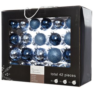 Набор стеклянных шаров Ледяные Искры mix, 42 шт Kaemingk фото 1