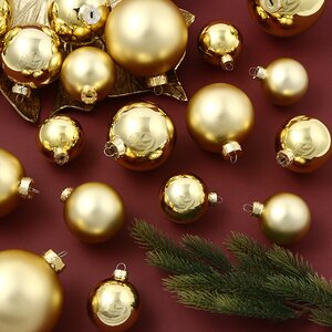 Набор стеклянных шаров Magnifique: Золотой, 6-10 см, 44 шт Kaemingk фото 2